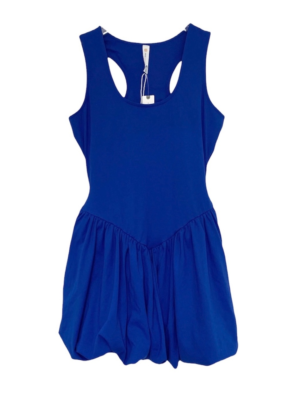 Daily Practice Blue Workout Bubble Hem Basque Waist Tennis Dress NWT Size Medium